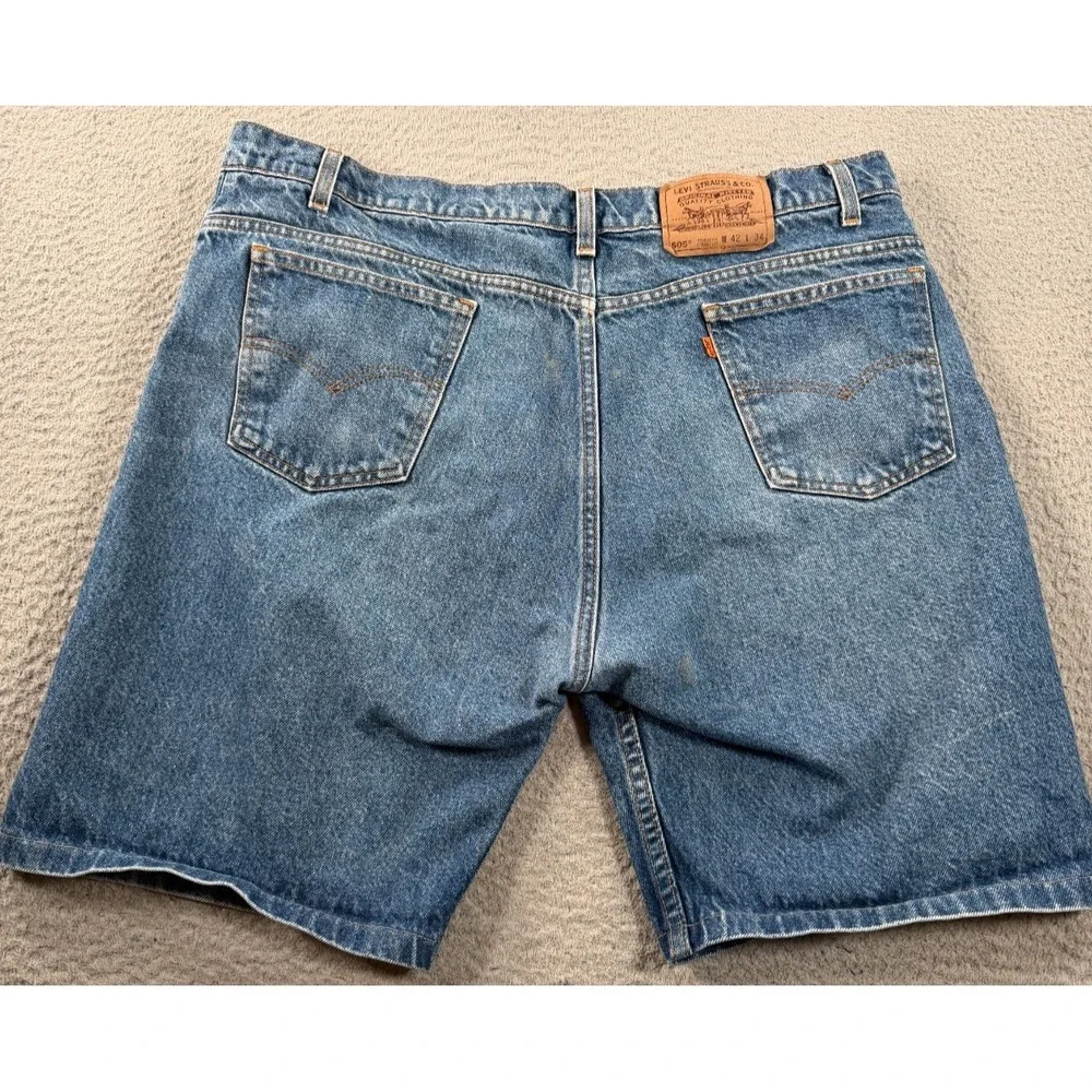 Vintage Levis 505 Jean Shorts Mens 40x9 Orange Tab Made in USA 90s 1994